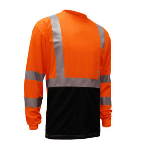 Class 3 Long Sleeve T-Shirt with Black Bottom - Orange