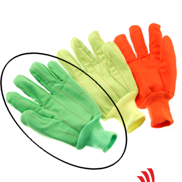 Fluorescent corduroy, knit wrist