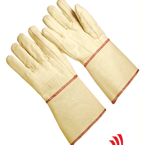Heavy weight, triple layer with burlap, gauntlet cuff