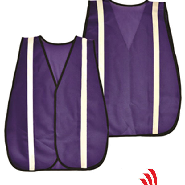 Universal safety vest,royal blue,polyester mesh.