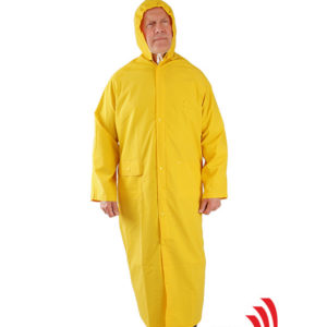 Yellow riders rain coat, 35mm, 60" long, sizes S-6XL